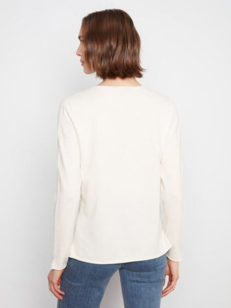 Charlie B V-Neck Sweater - Ecru