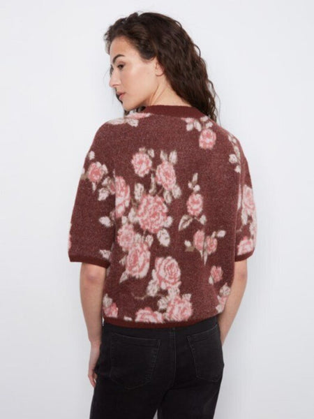 Charlie B Balloon Elbow Sleeve Sweater - Rosette