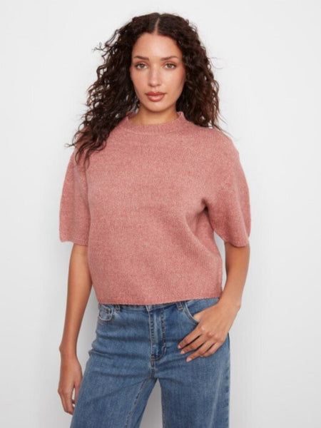 Charlie B Balloon Elbow Sleeve Sweater - Carnation