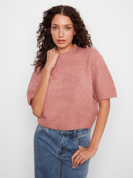 Charlie B Balloon Elbow Sleeve Sweater - Carnation