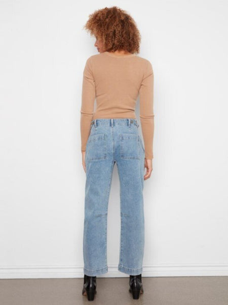 Charlie B Cropped Batch Pocket Barrel Jeans