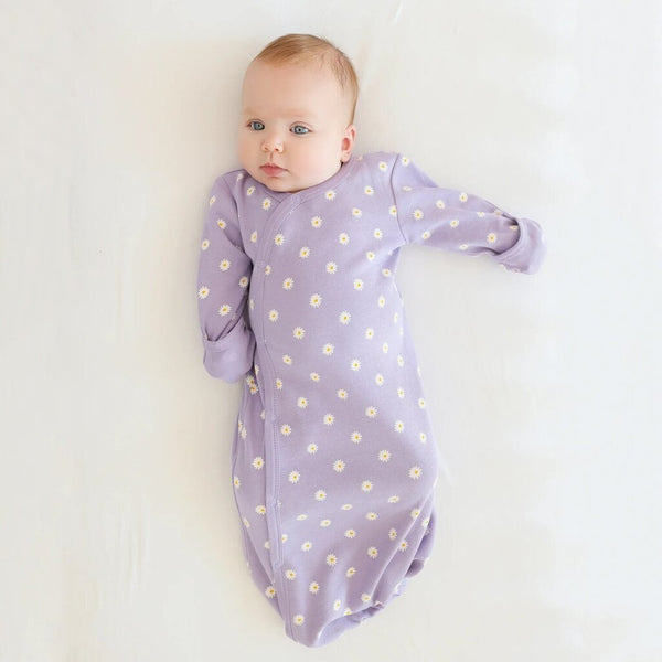 Parade Organics Cotton Baby Gown - Daisies