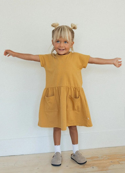 Jax + Lennon Kids Dress - Golden