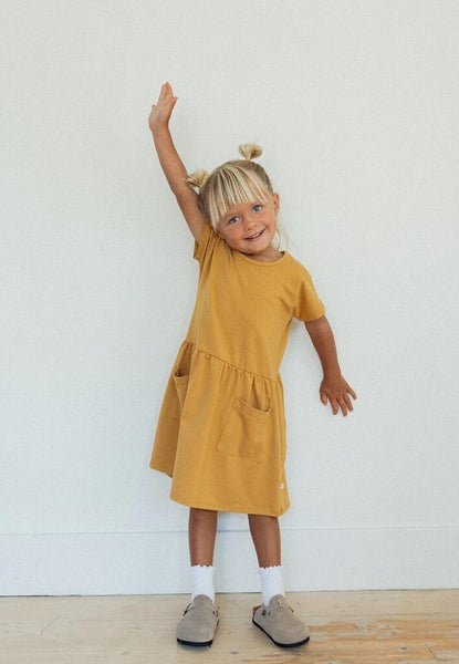 Jax + Lennon Kids Dress - Golden