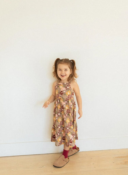 Jax + Lennon Kids Midi Dress - Autumn Garden