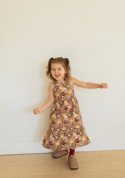 Jax + Lennon Kids Midi Dress - Autumn Garden