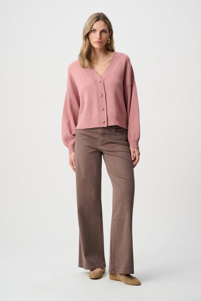 Joseph Ribkoff 'Goldie' Classic Wide-Leg Stretch Jeans - Mink