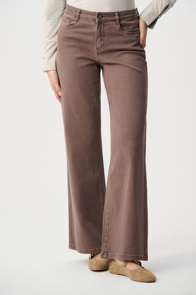 Joseph Ribkoff 'Goldie' Classic Wide-Leg Stretch Jeans - Mink