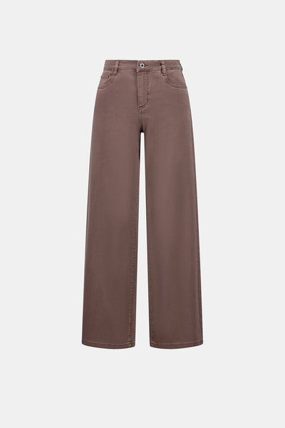 Joseph Ribkoff 'Goldie' Classic Wide-Leg Stretch Jeans - Mink