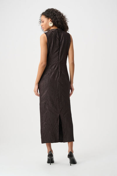 Joseph Ribkoff 263147 Pleated Satin Midi Dress