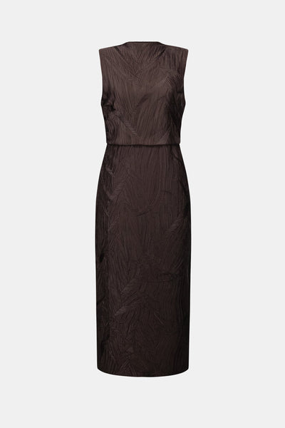 Joseph Ribkoff 263147 Pleated Satin Midi Dress