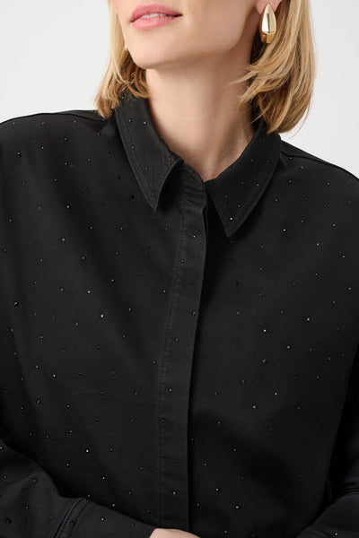 Joseph Ribkoff 263965 Denim Blouse with Rhinestones