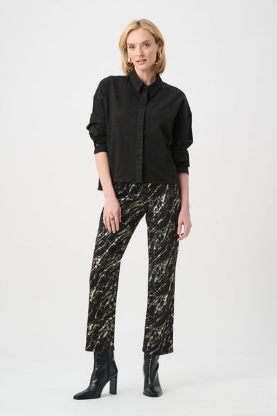 Joseph Ribkoff 263965 Denim Blouse with Rhinestones