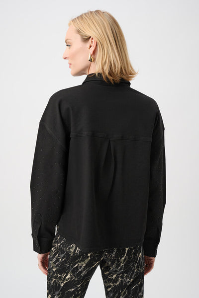 Joseph Ribkoff 263965 Denim Blouse with Rhinestones