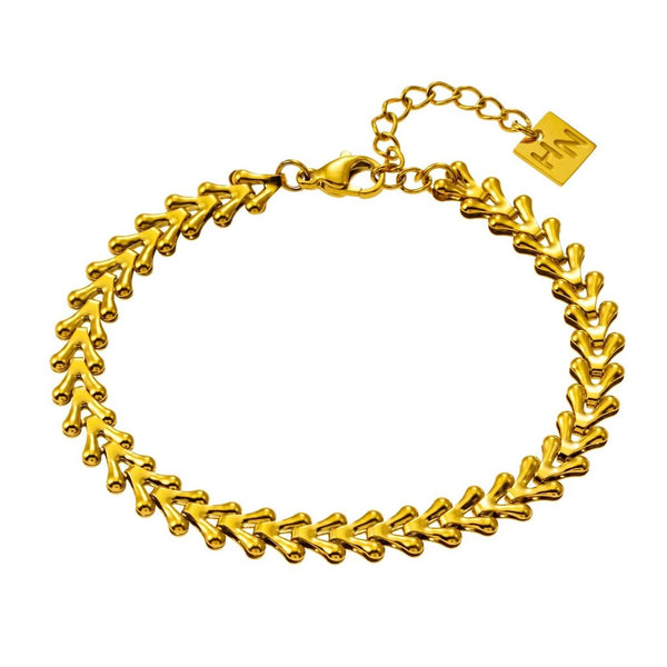 Hackney Nine 'Blyth' Vintage-Inspired Linked Abstract Crest Bracelet