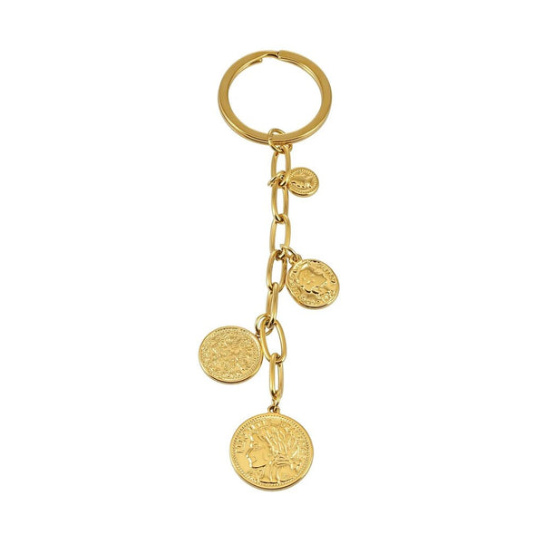 Hackney Nine 'Nyris' Coin Charms on Paperclip Chain Key Ring