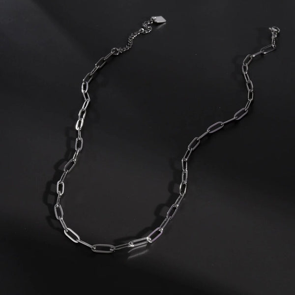 Hackney Nine 'Palermo' Paper-Clip Chain Necklace - Silver