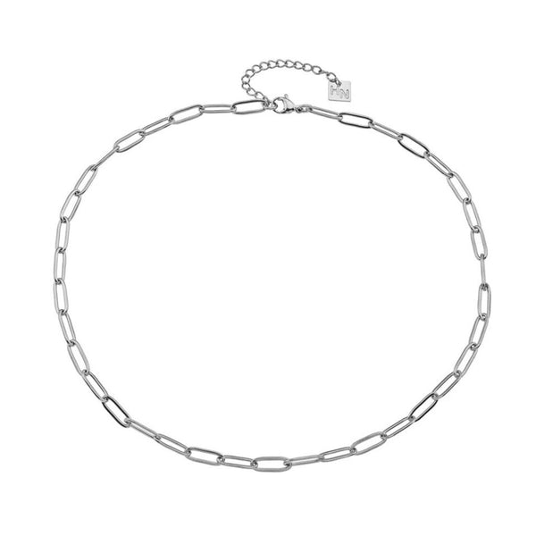 Hackney Nine 'Palermo' Paper-Clip Chain Necklace - Silver