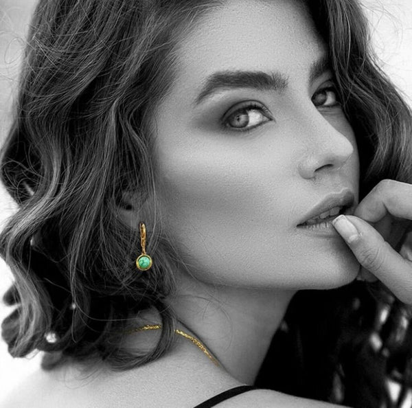Hackney Nine 'Taylor' Turquoise Stone Dangle Earrings