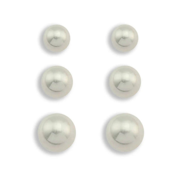 Hackney Nine 'Trinity' 3-Pair Fresh Water Pearl Stud Set