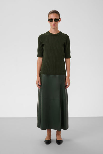 Soaked in Luxury 'Spina' Knit Pullover Tee - Rosin