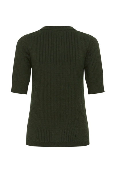 Soaked in Luxury 'Spina' Knit Pullover Tee - Rosin