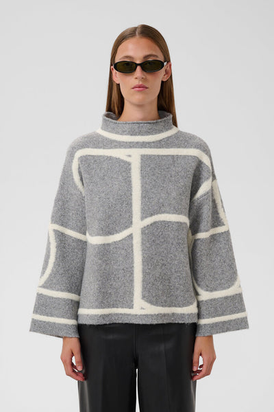 Soaked in Luxury 'Sorea Mono' Mock Neck Sweater