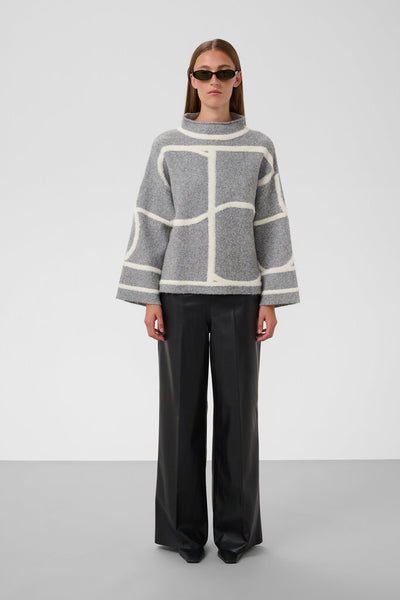 Soaked in Luxury 'Sorea Mono' Mock Neck Sweater