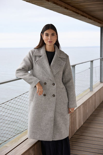 Soyaconcept 'Garbie 2' Wool Blend Double Breasted Coat