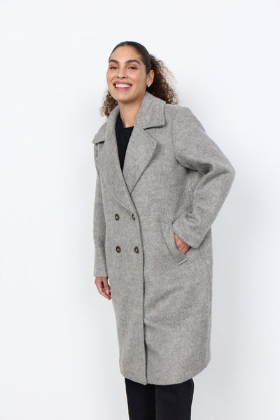 Soyaconcept 'Garbie 2' Wool Blend Double Breasted Coat