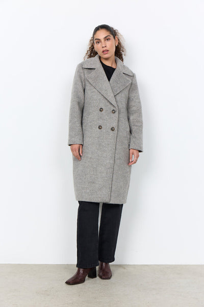 Soyaconcept 'Garbie 2' Wool Blend Double Breasted Coat