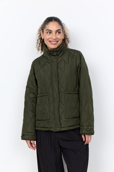 Soyaconcept 'Fenya 80' Quilted Short Jacket - Forest Night