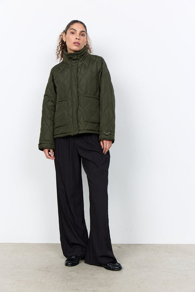 Soyaconcept 'Fenya 80' Quilted Short Jacket - Forest Night
