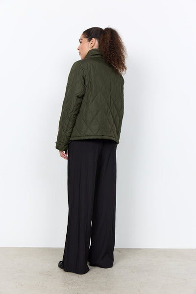 Soyaconcept 'Fenya 80' Quilted Short Jacket - Forest Night