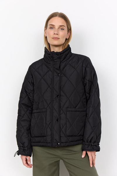 Soyaconcept 'Fenya 80' Quilted Short Jacket - Black