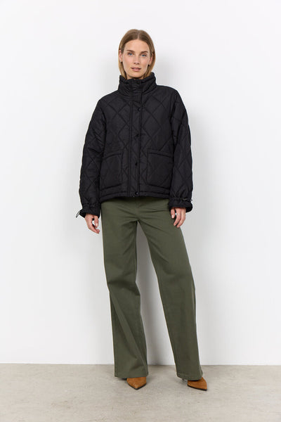 Soyaconcept 'Fenya 80' Quilted Short Jacket - Black