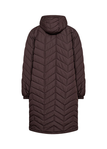 Soyaconcept 'Fenya 81' Chevron Quilt Hooded Coat
