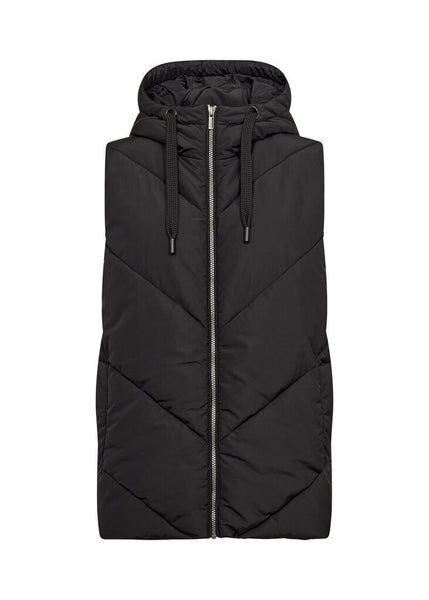 Soyaconcept 'Nina 33' Hooded Puffer Vest - Black