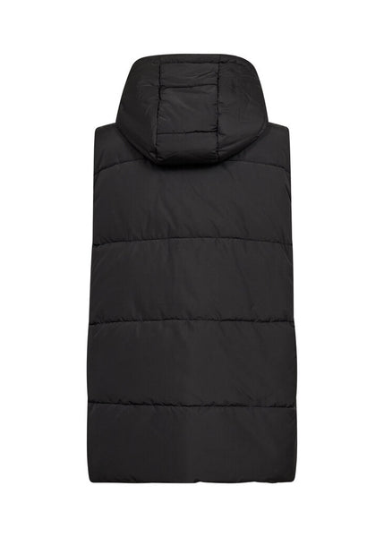 Soyaconcept 'Nina 33' Hooded Puffer Vest - Black