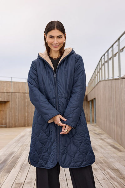 Soyaconcept 'Gela 3' Quilted/Teddy Fabric Reversible Coat