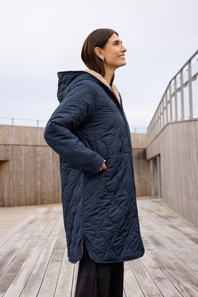Soyaconcept 'Gela 3' Quilted/Teddy Fabric Reversible Coat