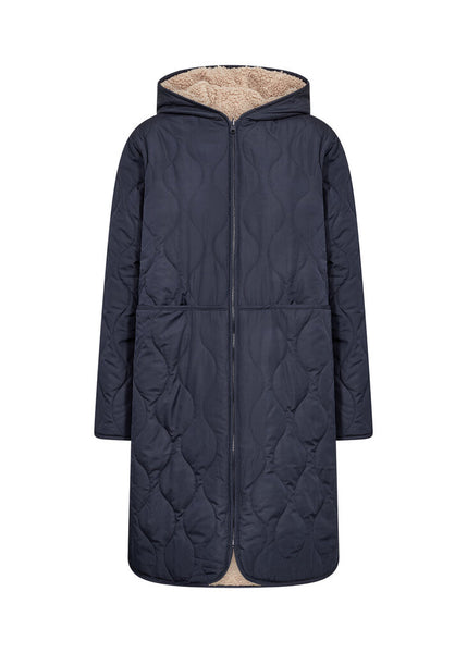 Soyaconcept 'Gela 3' Quilted/Teddy Fabric Reversible Coat