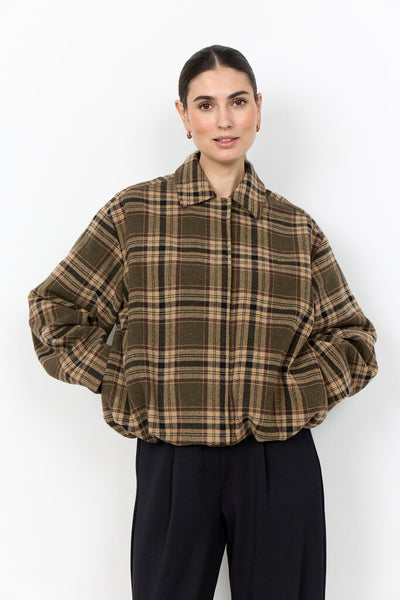 Soyaconcept 'Gerlinde 1' Plaid Bubble Hem Jacket
