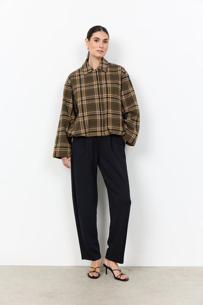 Soyaconcept 'Gerlinde 1' Plaid Bubble Hem Jacket