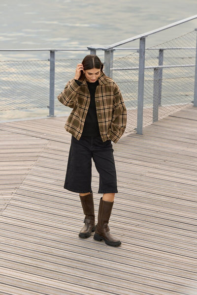 Soyaconcept 'Gerlinde 1' Plaid Bubble Hem Jacket