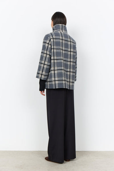 Soyaconcept 'Gerlinde 2' Plaid High Collar Jacket