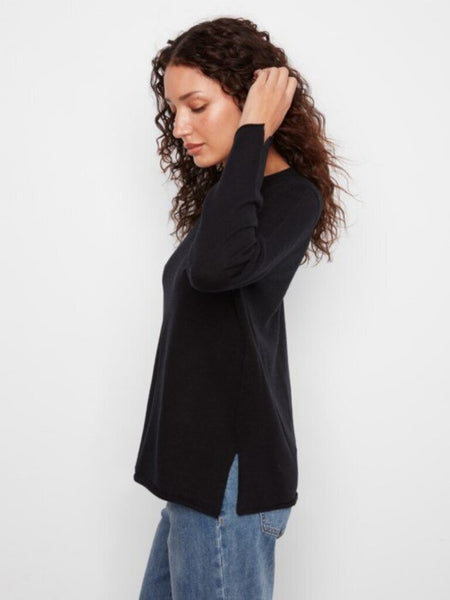 Charlie B V-Neck Sweater - Black