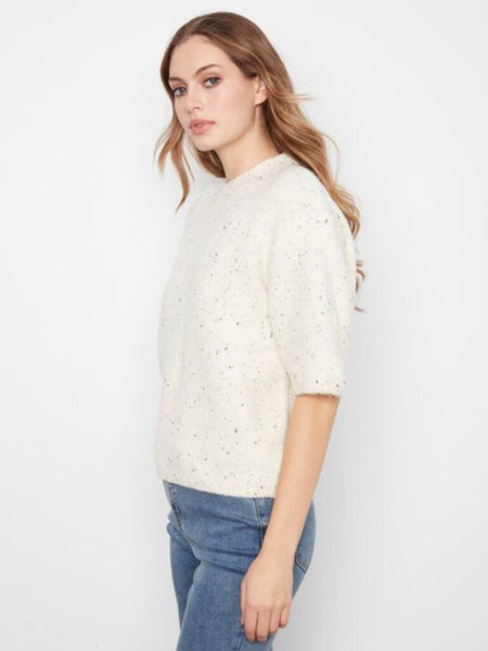 Charlie B Balloon Elbow Sleeve Sweater - Cookies & Cream