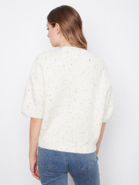 Charlie B Balloon Elbow Sleeve Sweater - Cookies & Cream