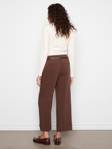Charlie B Belted Wide Leg Crepe Pants